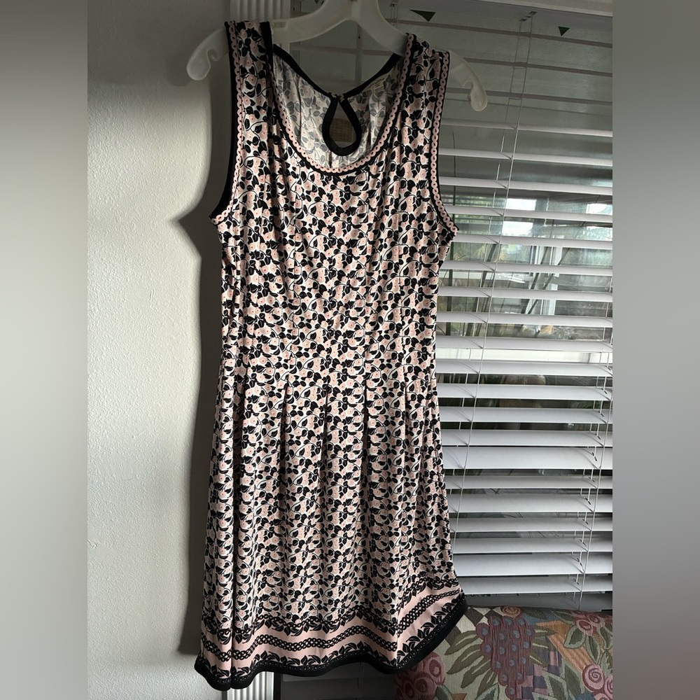 Max Studio Pink and Black Floral Midi Dress size Large.  Smokefree home.